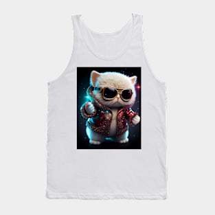 Cute Cosmic Cat - Anime Art design Tank Top